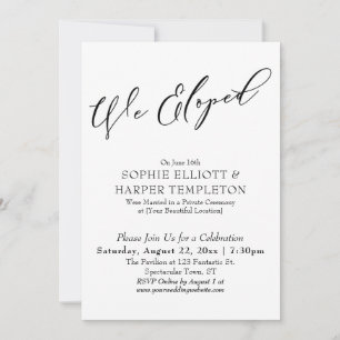 Invitation Nous nous sommes enfuis Assez, Simple Célébration