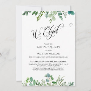 Invitation Nous nous sommes enfuis Elégante Typographie Eucal