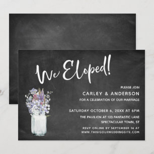 Invitation Nous nous sommes enfuis ! Fleurs sauvages en pot s