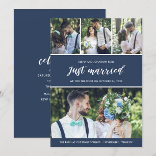 Invitation Nous nous sommes enfuis Mariés Annonce de mariage