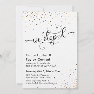 Invitation Nous nous sommes enfuis Typographie, Confettis Fau