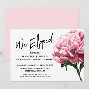 Invitation Nous nous sommes enfuis Typographie, Fleur de pivo