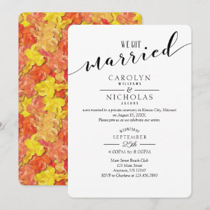 Invitation Nous Nous Sommes Mariés Automne Fête de Mariage Au