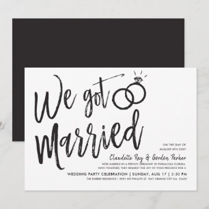 Invitation Nous Nous Sommes Mariés Post Wedding Party