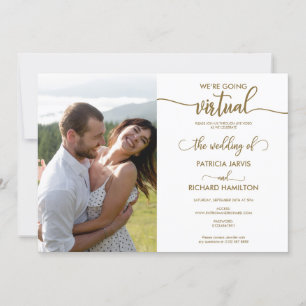 Invitation Nous organisons un mariage virtuel avec distanciat