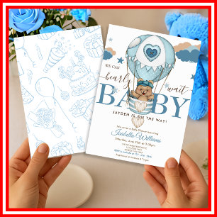 Invitation Nous pouvons à peine attendre Fête de Naissance Ga