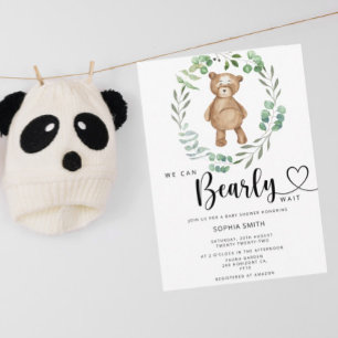 Invitation Nous pouvons à peine attendre la baby shower