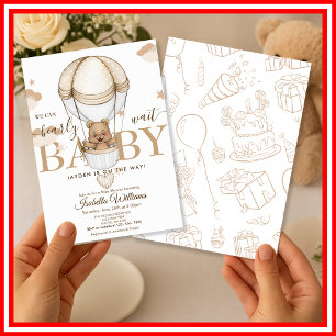 Invitation Nous pouvons à peine attendre la Baby Shower