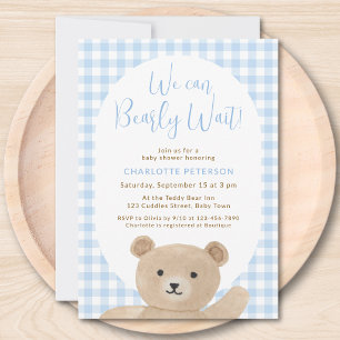 Invitation Nous pouvons à peine attendre la Baby Shower du ga