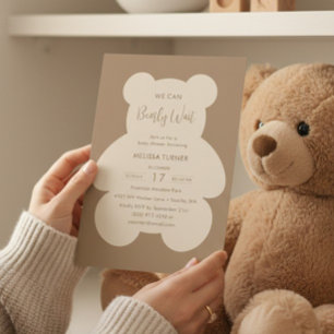 Invitation Nous pouvons à peine attendre la fête prénatale de