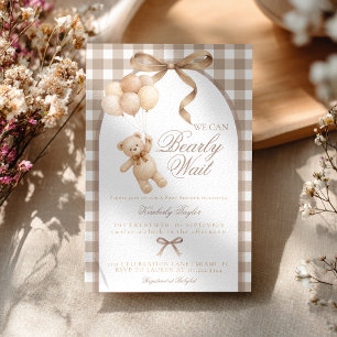 Invitation Nous pouvons à peine attendre la fête prénatale de