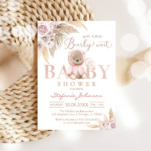 Invitation Nous pouvons à peine attendre l'ours en peluche Ba