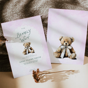 Invitation Nous pouvons à peine attendre Ourson Fête de naiss