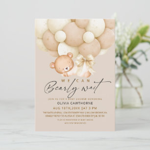 Invitation Nous pouvons à peine attendre une Baby Shower neut