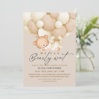 Invitation Nous pouvons à peine attendre une Baby Shower neut