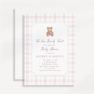 Invitation Nous pouvons à peine attendre une fête prénatale r