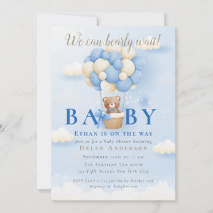 Invitation Nous pouvons attendre Bearly Bearly Bear Bear Baby