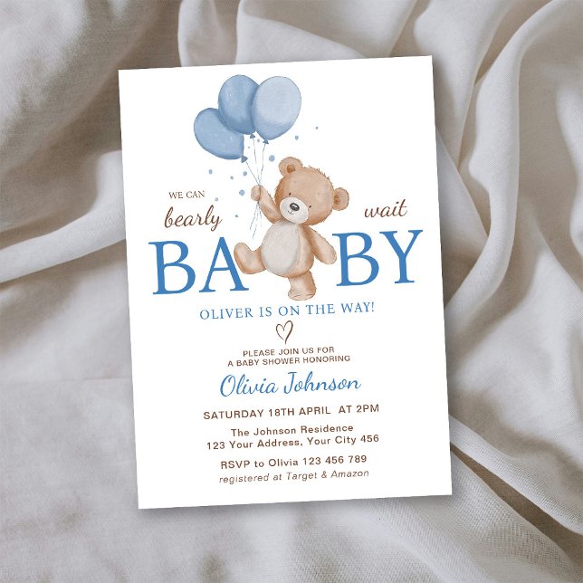 Invitation Nous pouvons attendre le Baby shower (Créateur téléchargé)