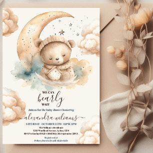 Invitation Nous pouvons attendre le Baby shower