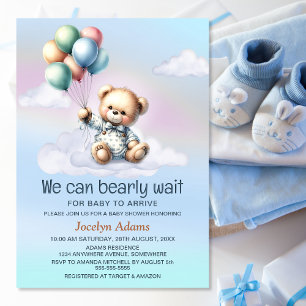 Invitation Nous pouvons attendre le Baby shower