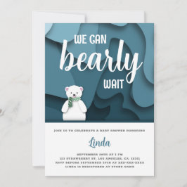 Invitation Nous pouvons attendre le Baby shower d'hiver