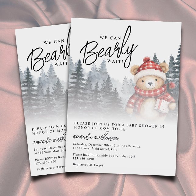 Invitation Nous pouvons attendre le Baby shower d'hiver (Créateur téléchargé)
