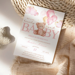 Invitation Nous pouvons attendre l'invitation Baby shower