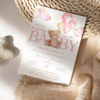 Invitation Nous pouvons attendre l'invitation Baby shower
