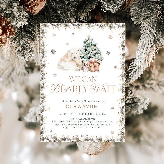 Invitation Nous Pouvons Attendre Moderne Maigre Ours (Créateur téléchargé)