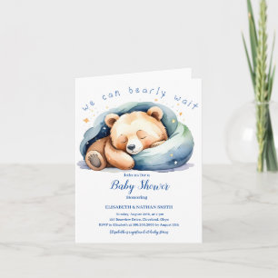 Invitation Nous pouvons attendre prématurément mignon Teddy B