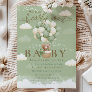 Invitation Nous pouvons attendre prématurément Teddy Bear Sag