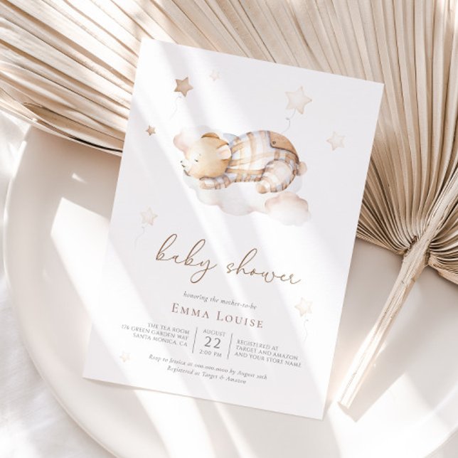 Invitation Nous pouvons attendre Teddy Bear sur le Baby showe (Créateur téléchargé)