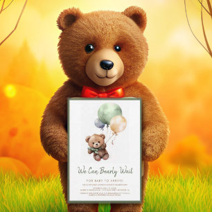 Invitation Nous pouvons attendre tôt Teddy Bear Baby shower d
