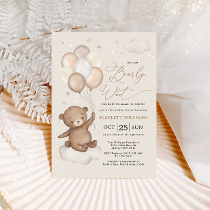 Invitation Nous pouvons attendre tôt Teddy Bear Baby shower n