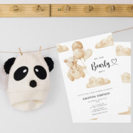 Invitation Nous pouvons attendre un Baby shower neutre pour l