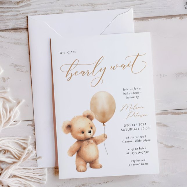 Invitation Nous pouvons attendre un Baby shower neutre pour l (Créateur téléchargé)