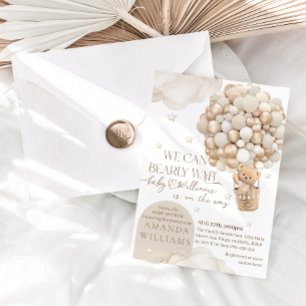 Invitation Nous pouvons attendre un Baby shower neutre pour l