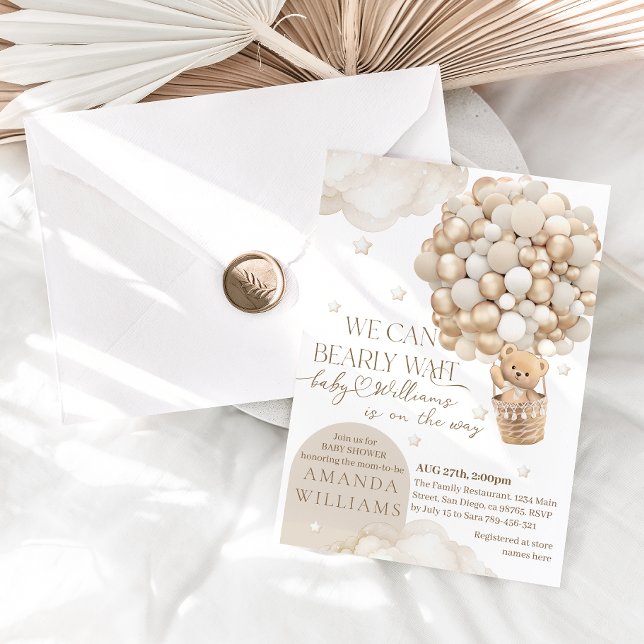 Invitation Nous pouvons attendre un Baby shower neutre pour l (Créateur téléchargé)