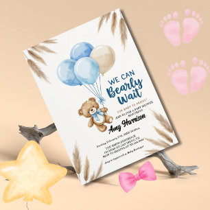 Invitation Nous pouvons attendre un Baby shower neutre pour l