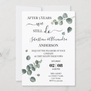 Invitation Nous renouvelons encore les vœux de mariage Annive