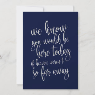 Invitation Nous savons que vous seriez ici signe mariage abor
