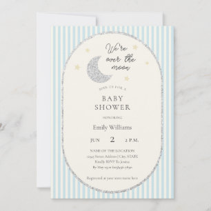 Invitation Nous sommes au-dessus de la lune Baby Shower