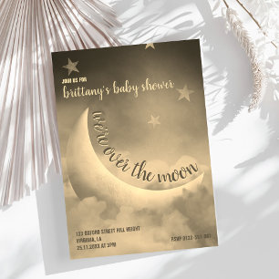 Invitation Nous sommes au-dessus du baby shower du croissant 