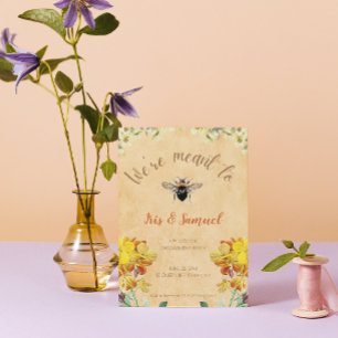 Invitation Nous sommes censés être Vintages Fiançailles flora