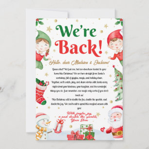 Invitation Nous sommes de retour Lettre d'arrivée des Elfes E