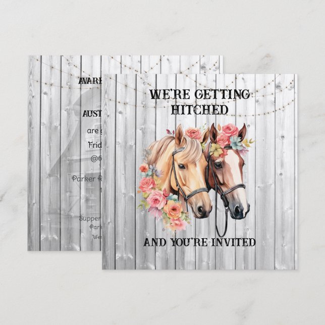 Invitation Nous sommes en train de devenir des Mariages occid (Devant / Derrière)