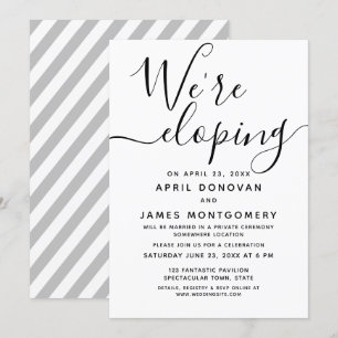 Invitation Nous sommes en train d'Eloping Typography Faire-pa