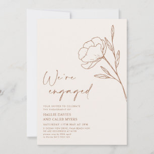Invitation Nous sommes engagés Boho Botanical Engagement Part
