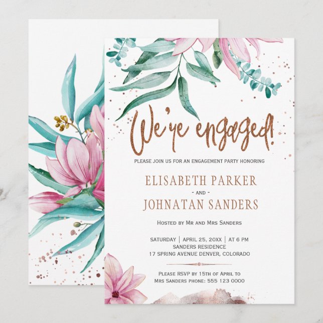 Invitation Nous sommes engagés dans la partie d'engagement de (Devant / Derrière)