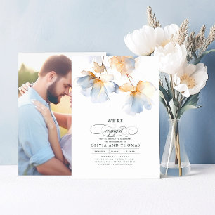 Invitation Nous sommes engagés Dusty Blue Engagement Party Ph